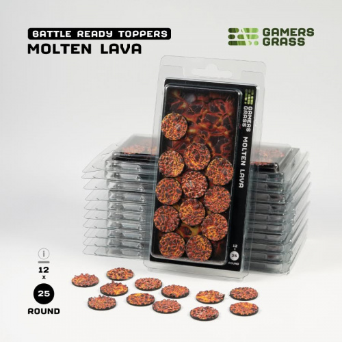 Gamers Grass: Molten Lava - Round 25mm (x12)